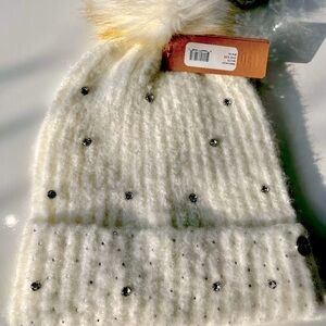 Steve Madden Knitted Bling Hat NWT